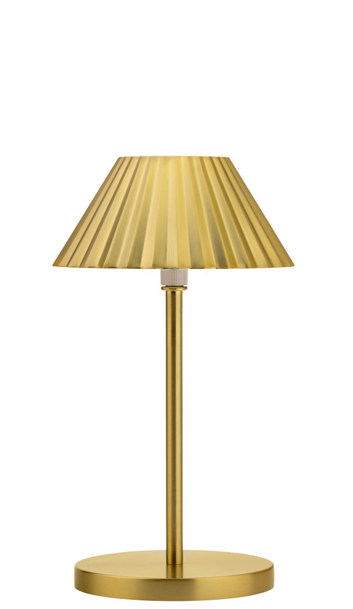 Aruba Led Cordless Lamp 230mm Brushed Gold: Pack of 6