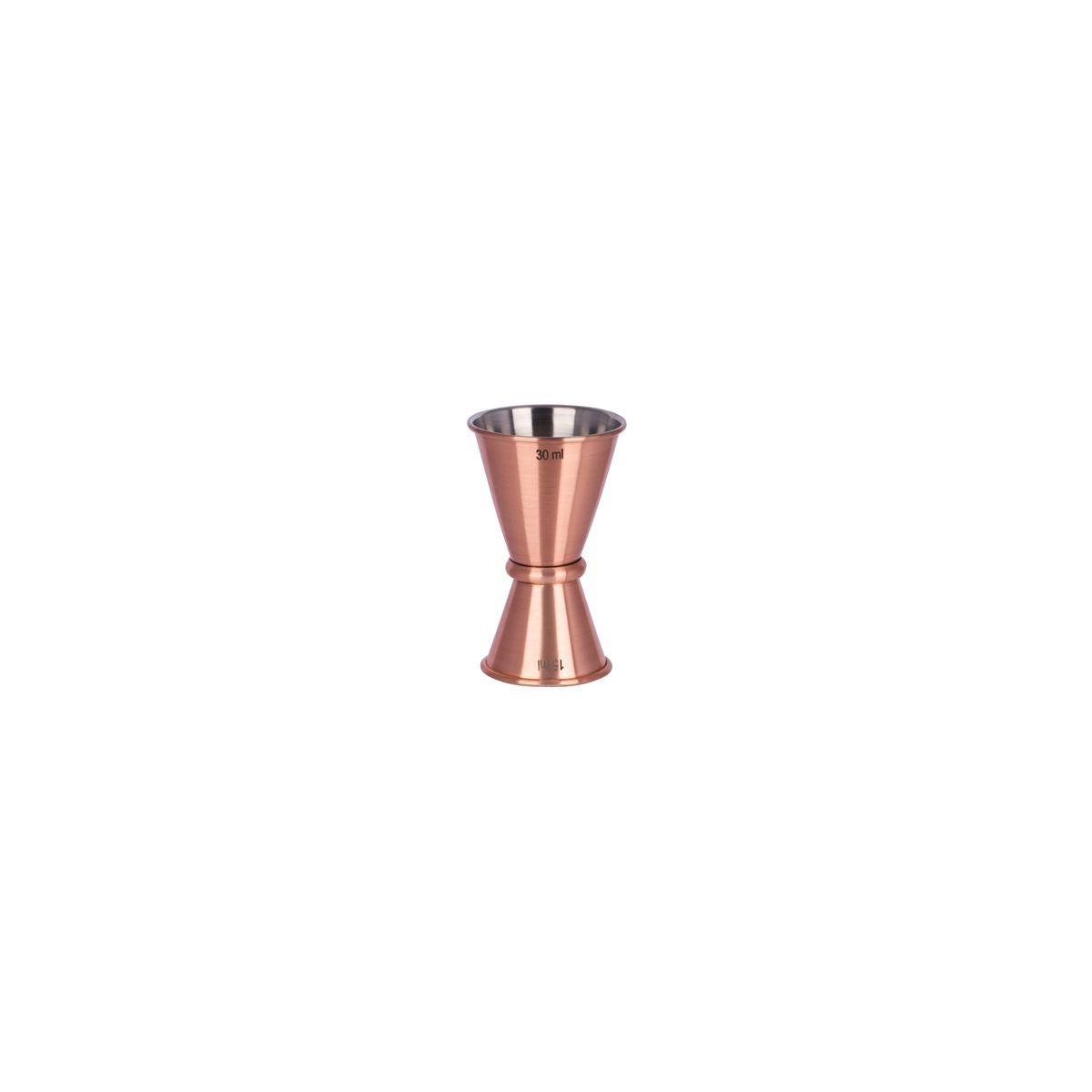 Chef Inox Japanese Jigger Rolled Edges 15/30Ml Copper Plated: Pack of 1