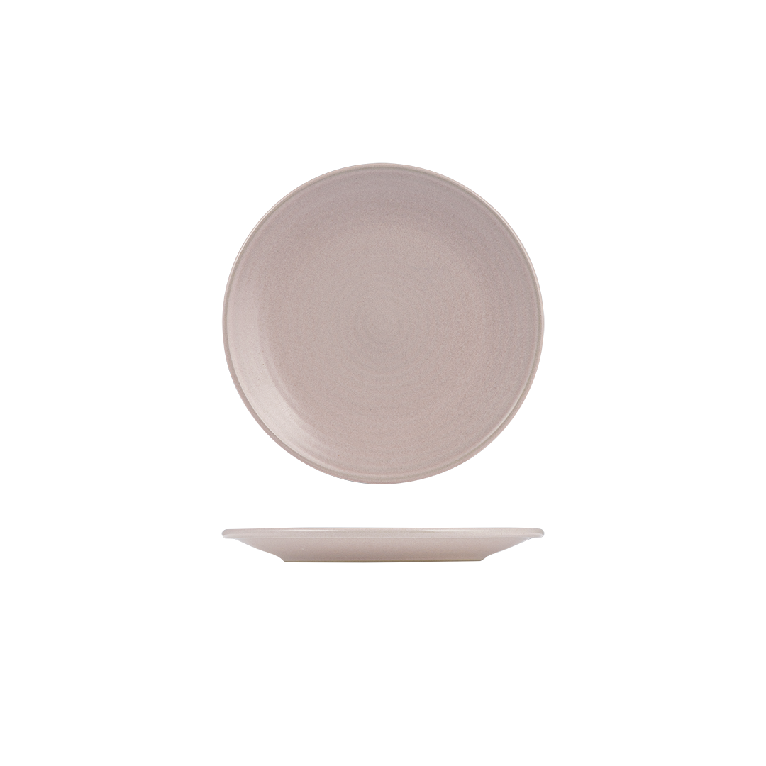 Zuma Pearl Blush - Coupe Plate Ribbed 210mm: Pack of 6