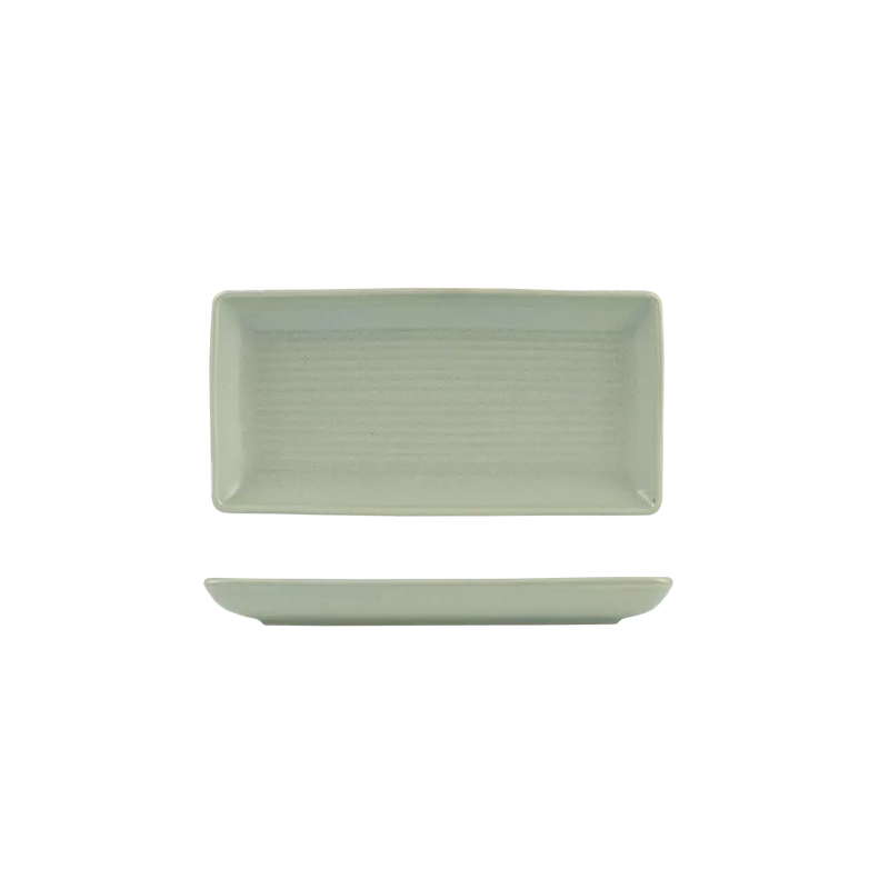 Zuma Pearl Pistachio - Share Ribbed Platter 125x250mm: Pack of 6