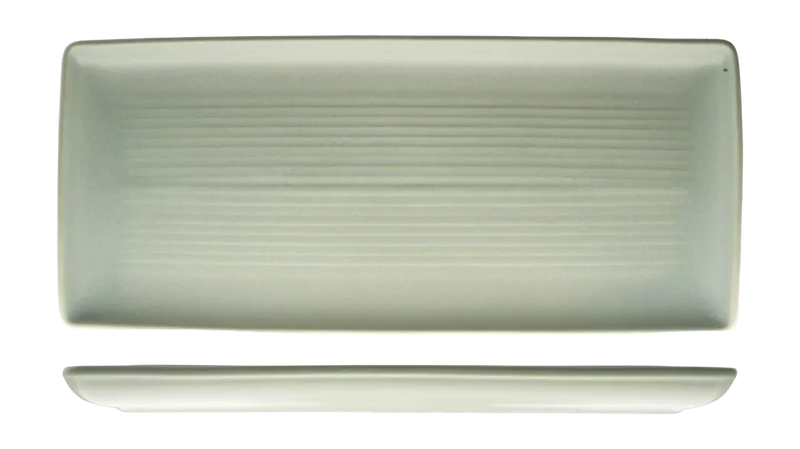 Zuma Pearl Pistachio - Share Ribbed Platter 160x365mm: Pack of 6