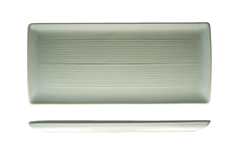 Zuma Pearl Pistachio - Share Ribbed Platter 395mm: Pack of 6