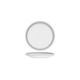 Tablekraft Bistro Round Coupe Plate 200X18Mm  Frosted Steel