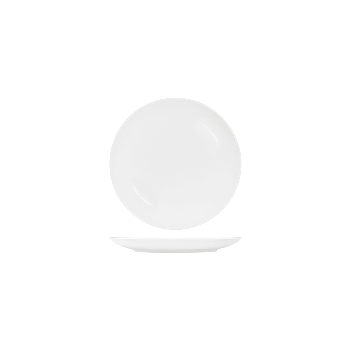 Tablekraft Core White Round Plate Coupe Shape-200mm: Pack of 6