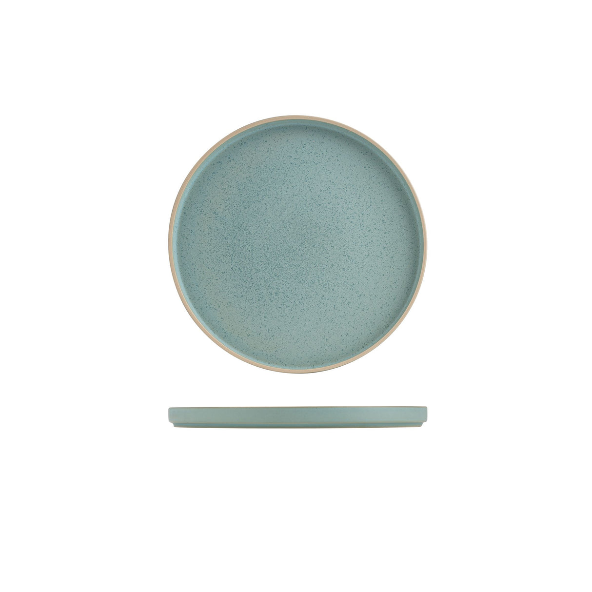 Round Stackable Plate - 270Mm, frosted blue: Pack of 3