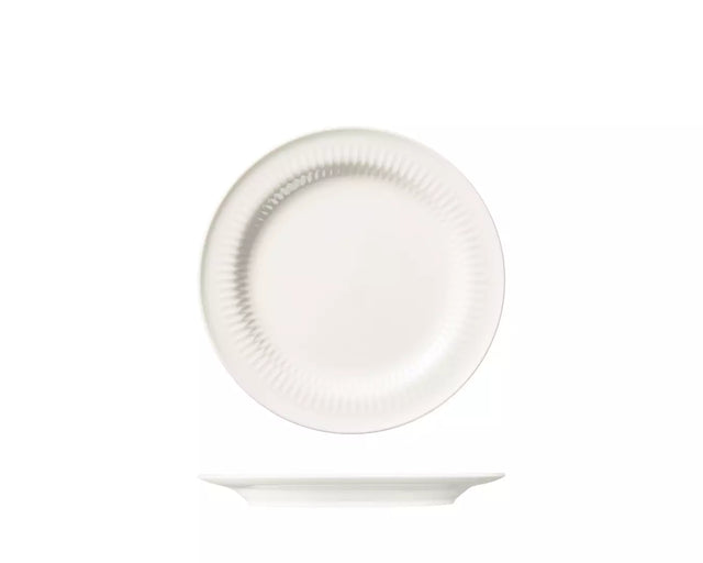 Round Rim Plate - 230mm - White: Pack of 6