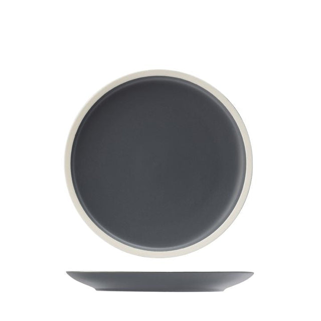 Round Plate - 210mm - Utopia Forma Charcoal: Pack of 6