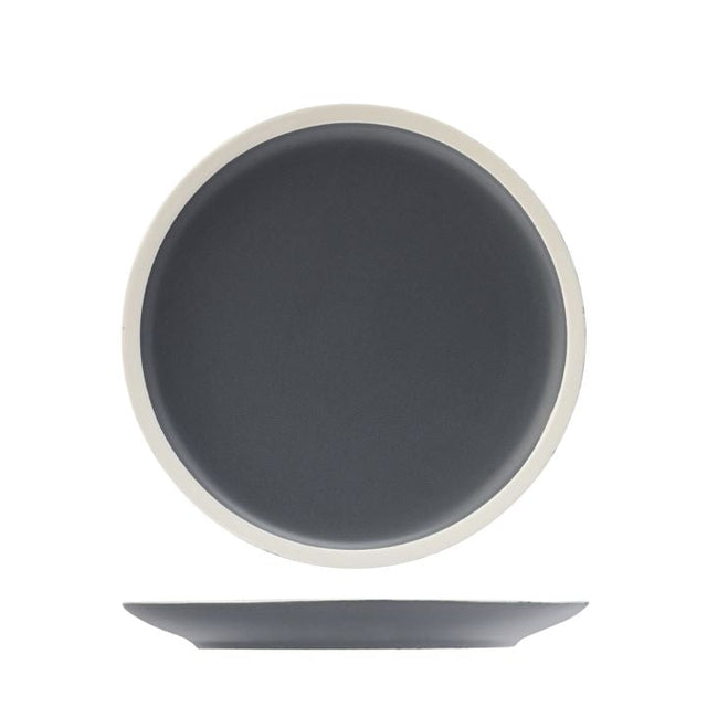 Round Plate - 240mm - Utopia Forma Charcoal: Pack of 6