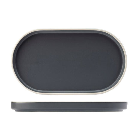 Platter - 310mm X 175mm - Utopia Forma Charcoal: Pack of 6