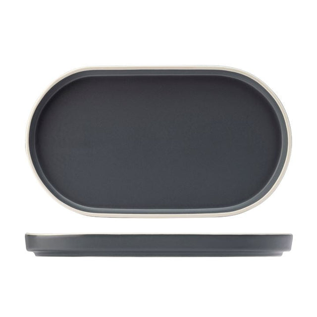 Platter - 310mm X 175mm - Utopia Forma Charcoal: Pack of 6