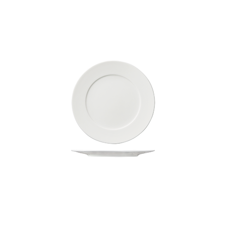 Round Plate Flat Wide Rim 160mm Serenity: Pack of 12