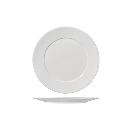 Round Plate Flat Wide Rim 220mm Serenity: Pack of 12