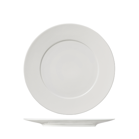Round Plate Flat Wide Rim 280mm Serenity: Pack of 12