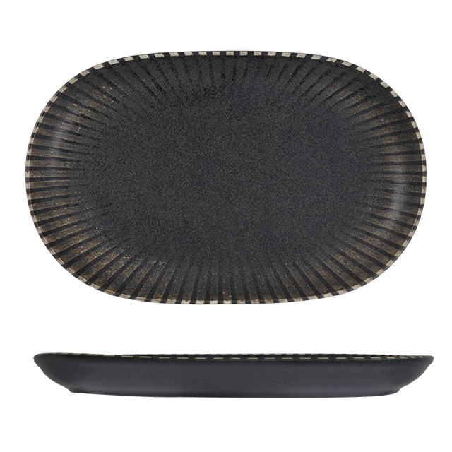Oval Platter- Coupe 370 x 240mm - Reckless: Pack of 6