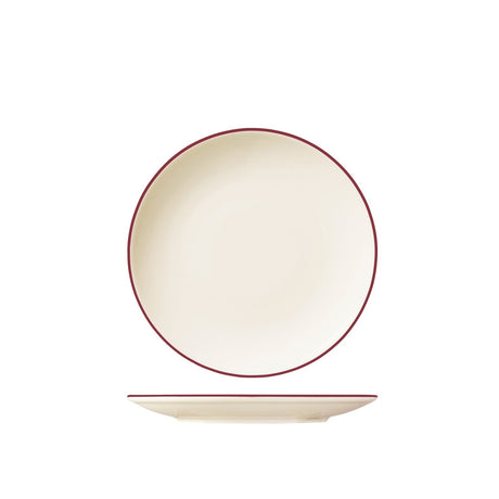 Round Plate Coupe - 230mm  - Modest Maroon: Pack of 12