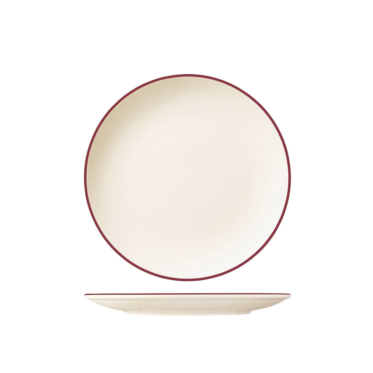 Round Plate Coupe - 270mm  - Modest Maroon: Pack of 12