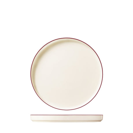 Walled Plate - 255mm  - Modest Maroon: Pack of 6