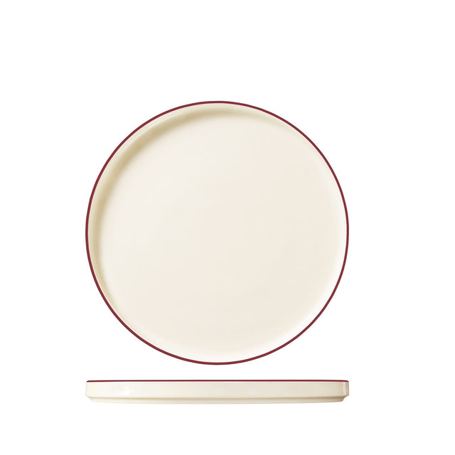 Walled Plate - 280mm  - Modest Maroon: Pack of 6