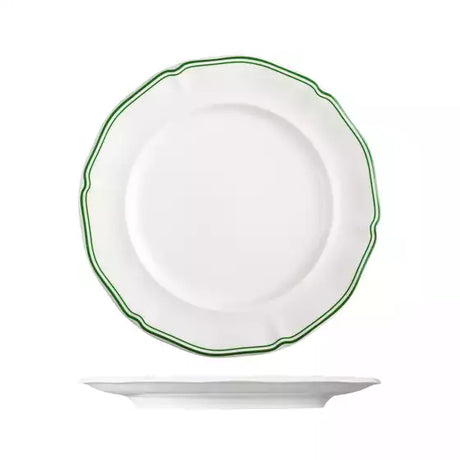 Astoria Emerald Scalloped Round Plate - Wide Rim, 270mm