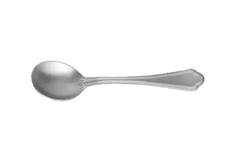 Silver spoon on a white background