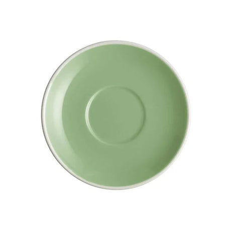 120mm sage saucer on white background
