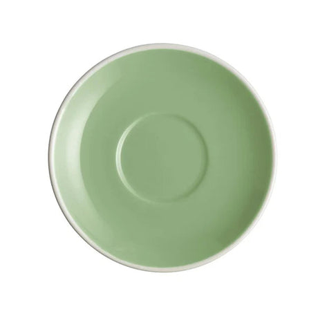 Green saucer on a white background