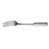 Silver fork on a white background