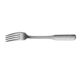 Stainless steel fork on a white background