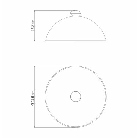 Professional Stainless Steel Cloche - 245mm