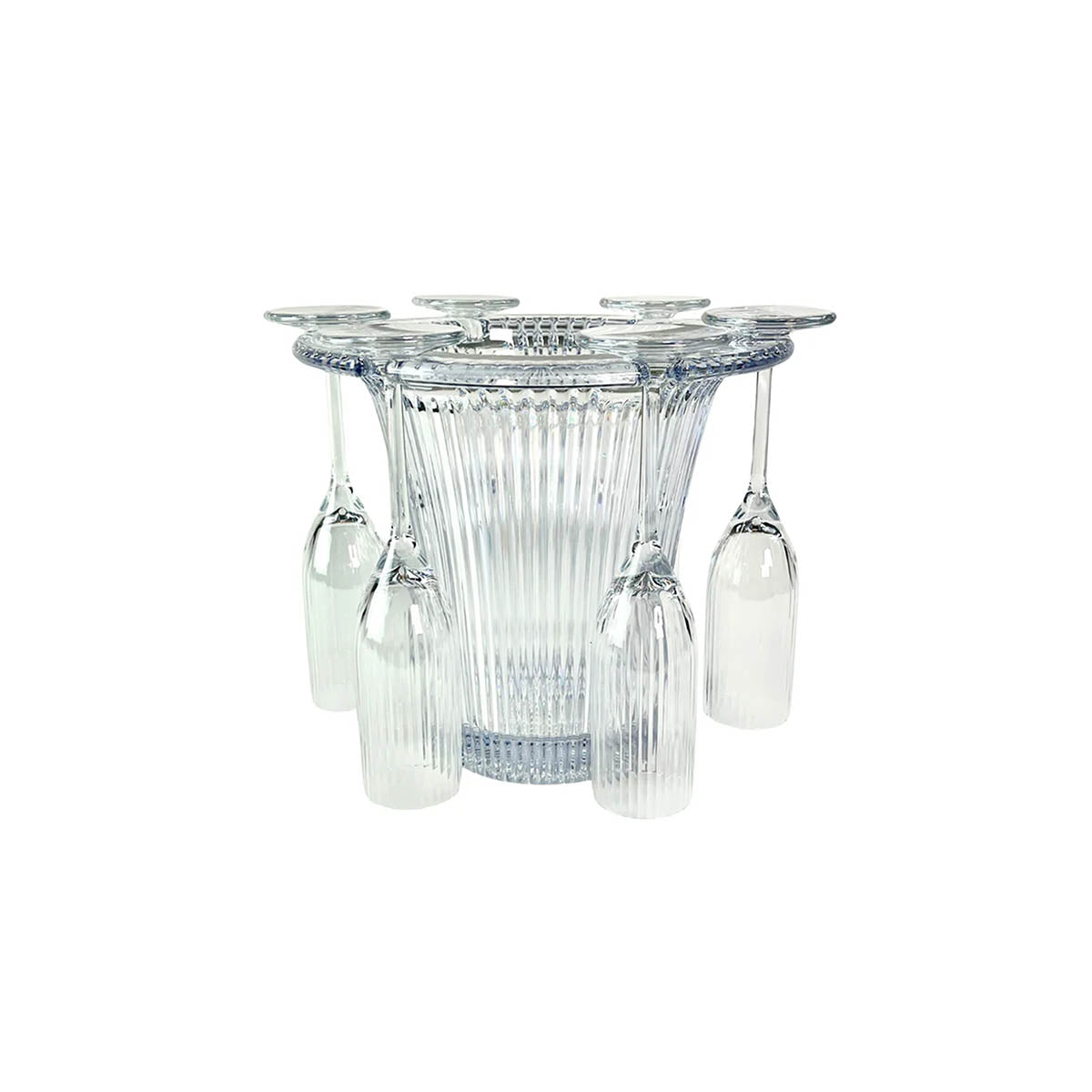 Unbreakable Bamboo Champagne Bucket 3.8L, with 6 x 145ml, Flutes, Polycarbonate