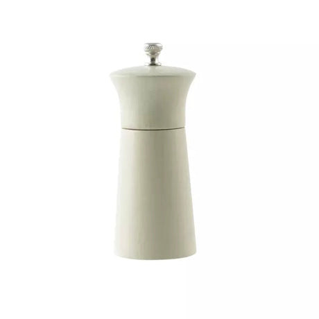 White pepper grinder on a white background