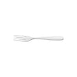 Silver fork on a white background