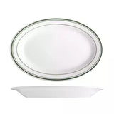 Green Bay Oval Plate, 292 x 203mm by Tuxton