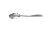 Silver spoon on a white background