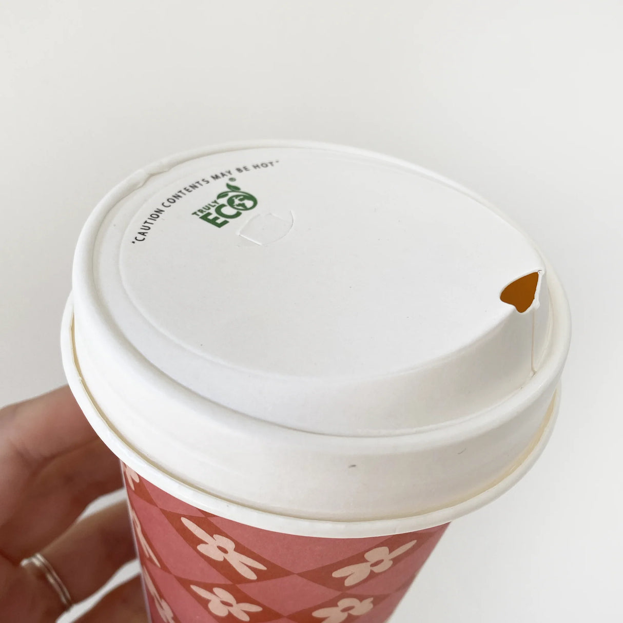Home Compostable Paper Sipper Coffee Lids - 90mm