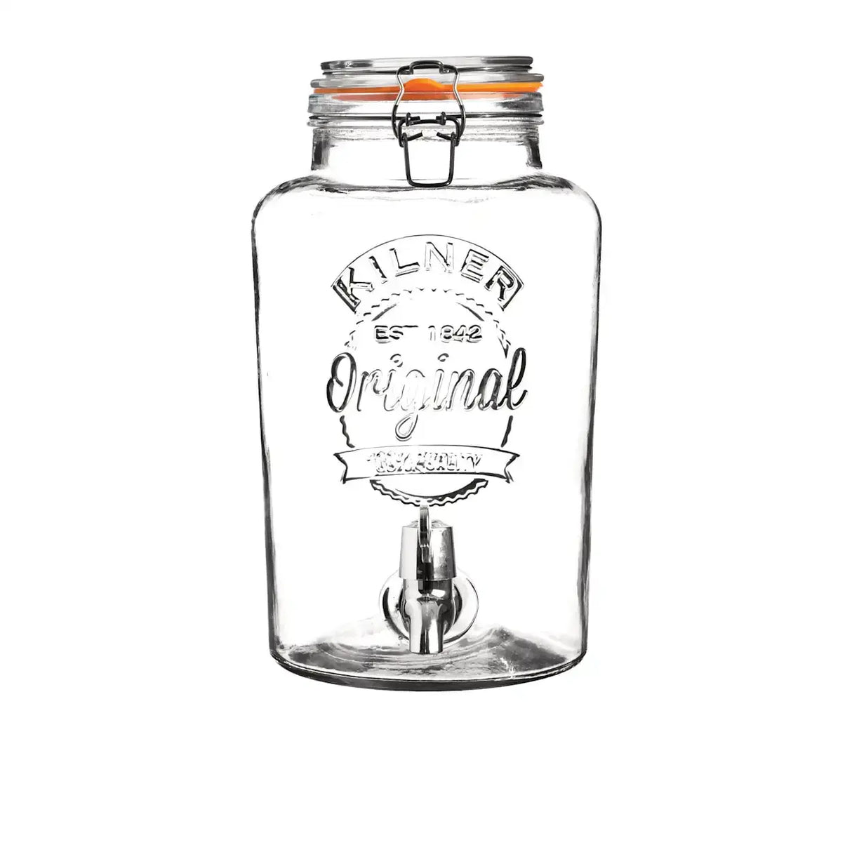 Kilner Round Clip Top Drinks Dispenser, 8Lt