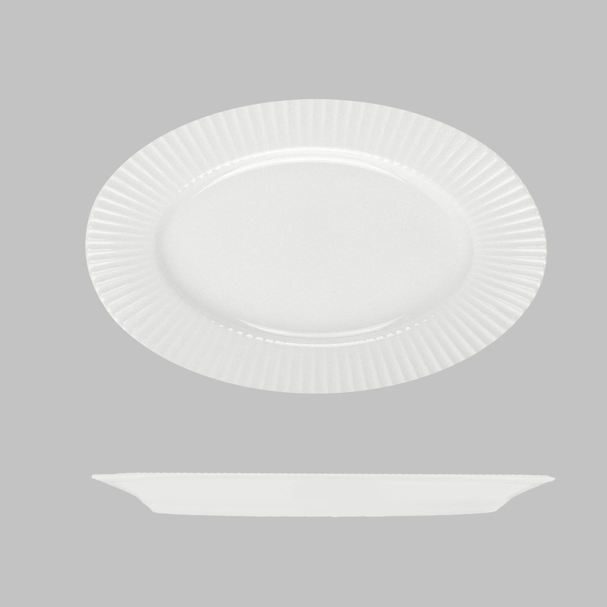 Oval Plate Wide Rim - 320 x 200mm: Pack of 12
