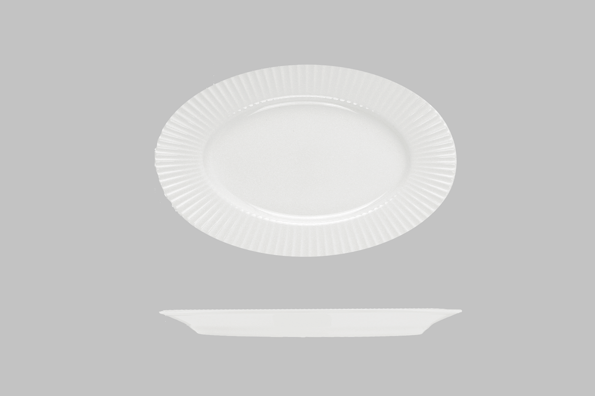 Oval Plate Wide Rim 265 x 380mm: Pack of 6