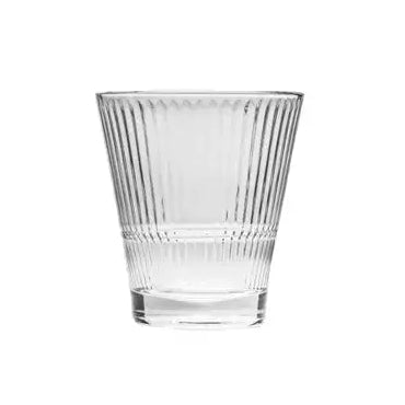 Clear glass tumbler on a white background. 260ml