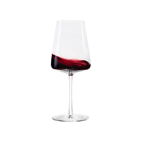 Wine glass with red wine on a white background
