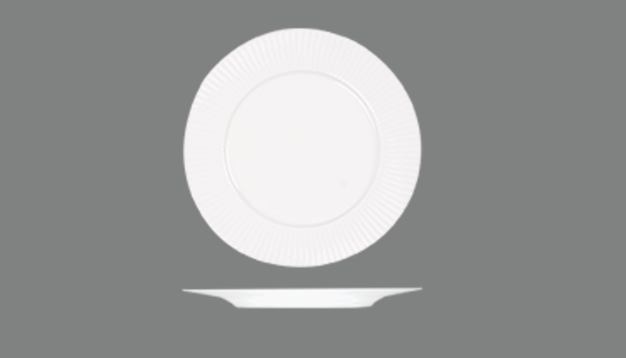 Spectra Round Flat Wide Rim Plate - 220mm: Pack of 12