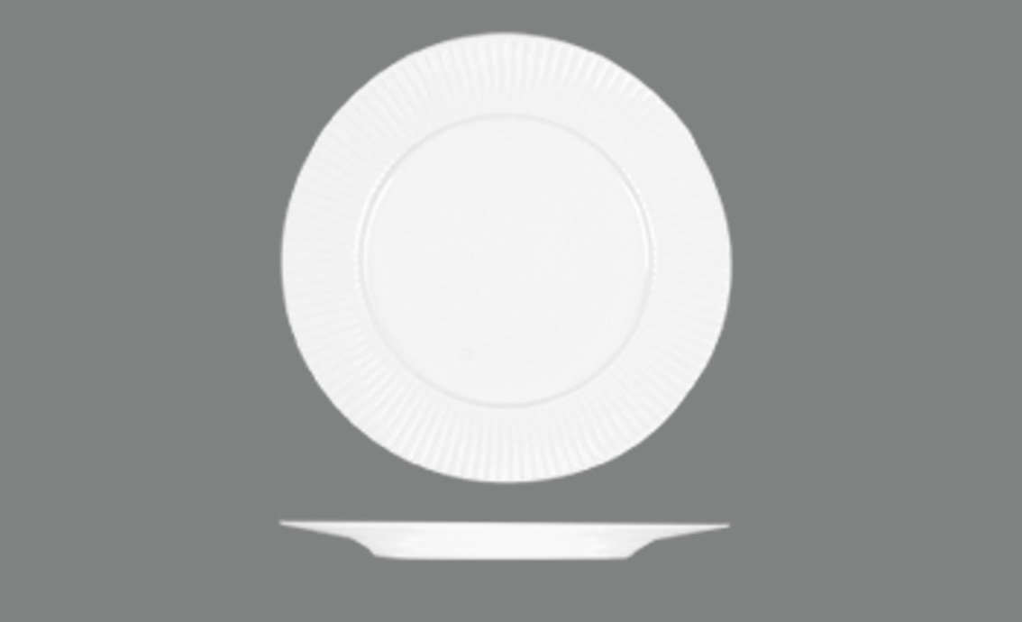 Spectra Round Flat Wide Rim Plate - 250mm: Pack of 12