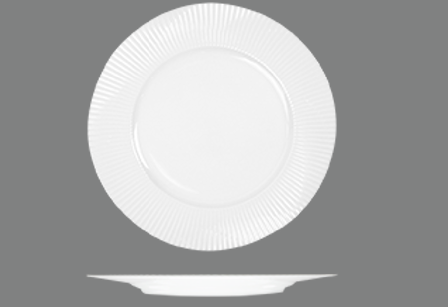 Spectra Round Flat Wide Rim Plate - 330mm: Pack of 6