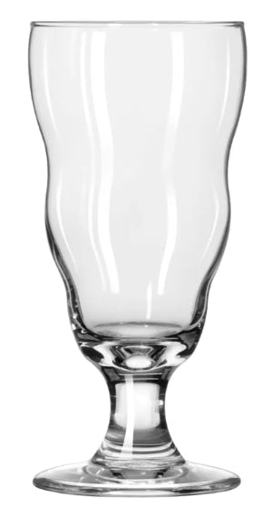 Clear smoothie glass on white background