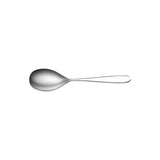 Silver spoon on a white background