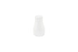 Curved white salet / pepper shaker on a white background
