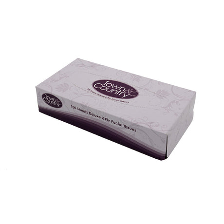 Town & Country Facial Tissues 100's - Carton of 48 packs