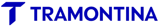 Tramontina logo with blue 'T' and text on a white background