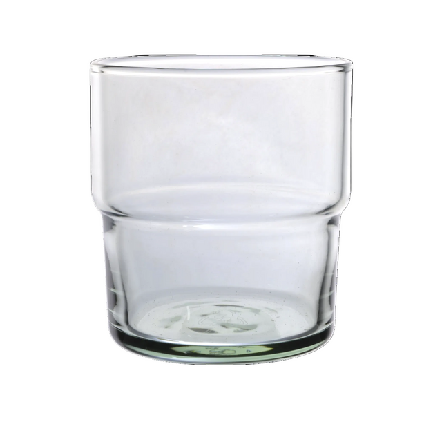 A clear, stackable, round glass, by Pasabahce Aware Hill 300ml Old Fashioned glass.