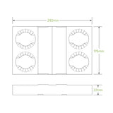 2 & 4 Cup BioCup Paper Tray - Carton of 100 units